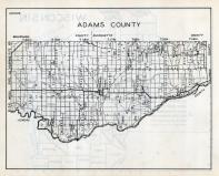 Adams County Map, Wisconsin State Atlas 1933c